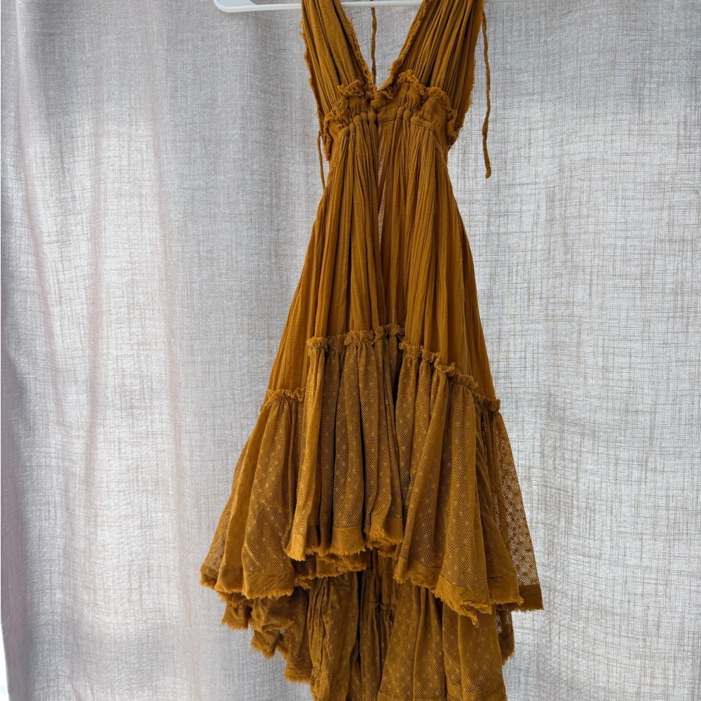 Free People S Mustard 100 degree Dress